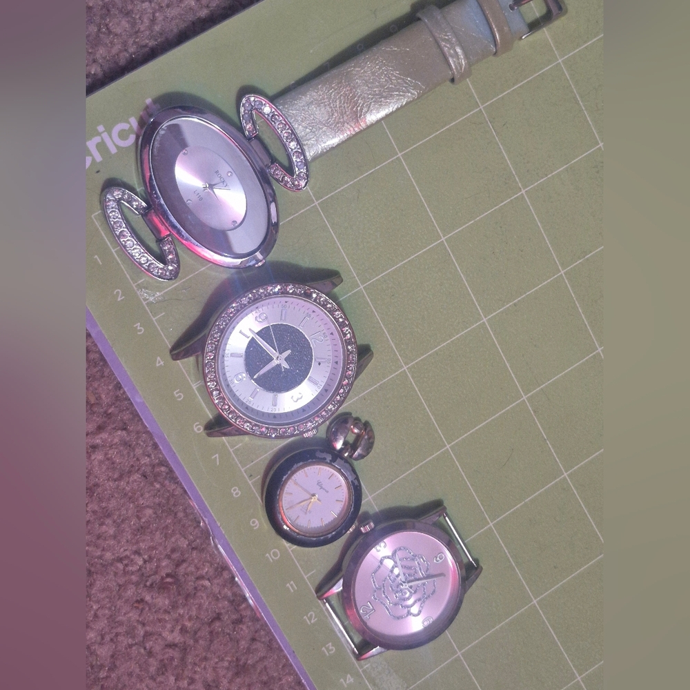 Silver Smartwatch with Crystal Accents
